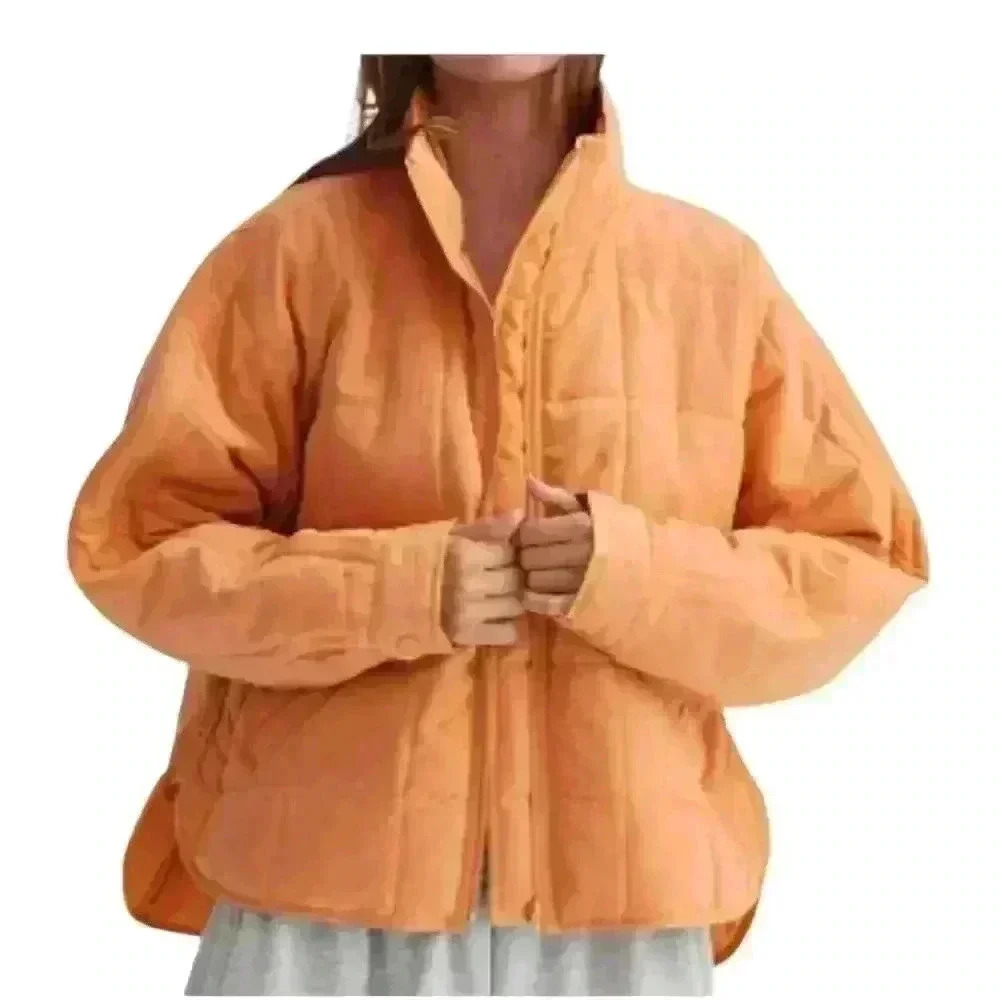 Emory park Quilted bomber jacket cozy & soft relaxed fit Sz S oversized look
